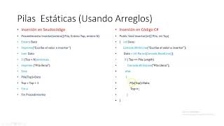 pilas con arreglos insercion y eliminacion [upl. by Lait660]