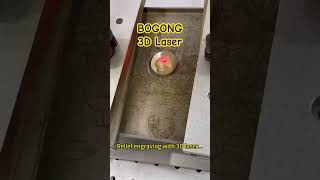 BOGONG fiber 3D laser engraving machine for brass coin engraving [upl. by Ihculo]