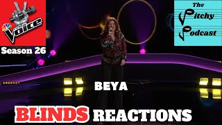 BEYA Blind Auditions Reaction from Season 26 of NBCs The Voice [upl. by Ahsercul]