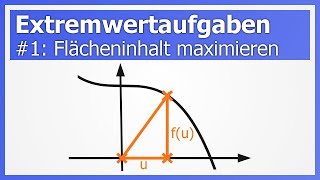 Extremwertaufgaben 1 Beispiel für Flächeninhalt Dreieck maximieren aka Optimierung [upl. by Aihseym]