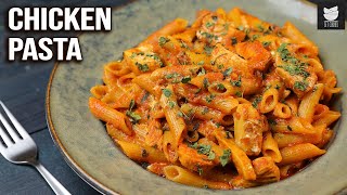 Chicken Pasta  Penne Chicken Pasta  Desi Masala Pasta With Indian Style Pasta Sauce  Get Curried [upl. by Cybill]