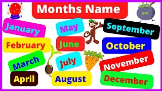 Months Name for Kids  12 Months of The Year Song [upl. by Deroo]