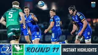 Leinster v Connacht  Instant Highlights  Round 11  URC 202223 [upl. by Melgar140]