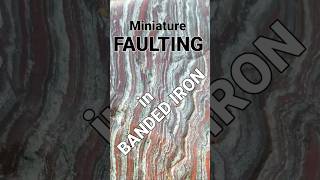 Miniature Thrust Faulting in Banded Iron geology rockhounding ironore petrology rockcollection [upl. by Hako]