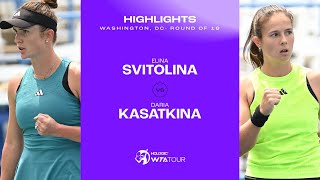 Elina Svitolina vs Daria Kasatkina  2023 Washington DC Round of 16  WTA Match Highlights [upl. by Calvina525]