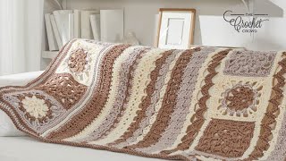 Crochet Motif Sampler Blanket [upl. by Ardnu846]