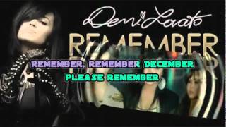 Remember December  Demi Lovato  Karaoke [upl. by Arraeis]