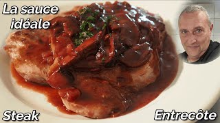 La sauce vin rouge ou Bordelaise pour sublimer steak et entrecôte [upl. by Ahsienat]