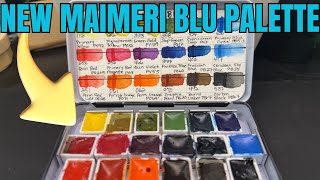 Painting With My New Palette  First Impressions of MaimeriBlu [upl. by Yhtrod]