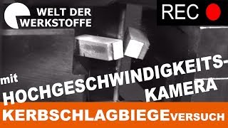 Kerbschlagbiegeversuch aufgezeichnet mit Hochgeschwindigkeitskamera [upl. by Irmgard176]