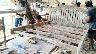 Explore bed frame furniture crafted by woodwork artisans using solid hardwood I Akie The Carpenter [upl. by Asseral966]