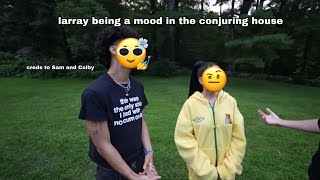 Larray being iconic in the conjuring house for 2 minutes straight ft Bella Poarch Sam And Colby [upl. by Amitarp]