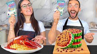 20€ A TESTA chi cucina il MENÙ MIGLIORE vs la MIA RAGAZZA [upl. by Aramoix]