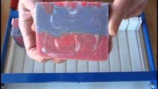 Cutting Elemental Swirl Soap [upl. by Salohci488]