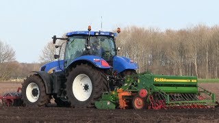 Zaaien met New Holland T6030 LandbMoedt Slochteren [upl. by Acire174]