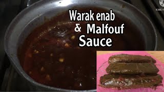 How to make warak enab and malfouf saucequick and easy to cook recipe [upl. by Voltz]