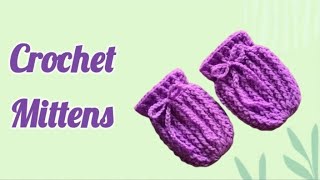 How to make Newborn Baby Crochet Mittens  0  6 months Charls Art [upl. by Mcmath786]