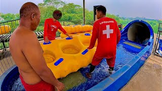 Aqua Coaster Water Slide at Wahoo Waterworld Bandung Indonesia [upl. by Bradman]