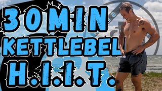 30Minute Full Body Kettlebell HIIT Workout Power amp Conditioning Blast  HomeRemedyFitnesscom [upl. by Millar]