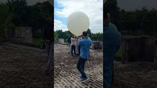 Launch of GPSaided Radiosonde Weather Balloon by Deptt of Geo AMU with NRSCISRO [upl. by Repsihw]