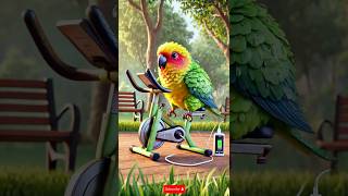 Parrot try to recharge phone’s battery ai animals loveinshorts funny pet cartoon aistory [upl. by Jaella]