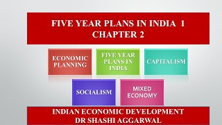 FIVE YEAR PLANS IN INDIA PART 1INDIAN ECONOMIC DEVELOPMENT [upl. by Rotkiv]