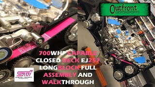 600WHP EJ257 DETAILED ASSEMBLY  BUILD BREAKDOWN  OUTFRONT [upl. by Martinson]