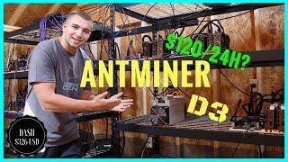 Does my Bitmain Antminer D3 make 120 a day  175 Ghs X11 Miner [upl. by Yeliac931]