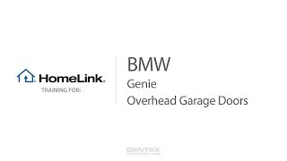 BMW HomeLink Training for Genie and Overhead Door Garage Doors [upl. by Idelson400]