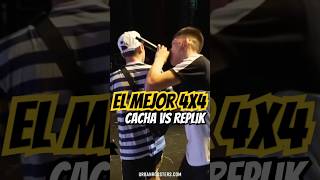 CACHA VS REPLIK  EL MEJOR 4x4 🔥💀 replik cacha dobletempo rap fms redbullbatalla freestyle [upl. by Neerod]