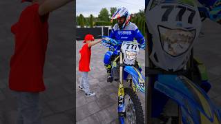 Tisha revs Yamaha WR 450 shorts bike yamaha wr450 motocross bikelife [upl. by Hoisch1]