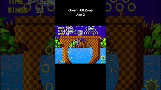 Green Hill Zone Act 2  Sonic The Hedgehog sonic sonicthehedgehog retrogames retrogaming retro [upl. by Swee808]