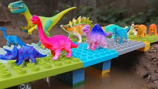 Jurassic World Unboxing Review Asmr Colorful Dinosaur Sound amp Lights Action Trex Triceratops Giga [upl. by Yeroc]