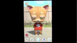 Talking Tibbs The Cat iPhone App Review FREE Apps  CrazyMikesapps [upl. by Olumor]