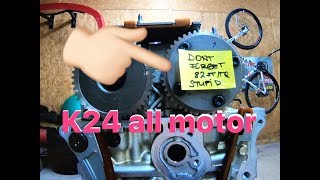 k20a2 oil pump and 50 deg vtc swap in a k24 [upl. by Latnahs651]