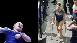 Jocelyn Roberson left from the field due to a horrific injury At World Artistic Gymnastics 2023 [upl. by Binni348]