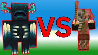 warden vs zombified piglins  minecraft mob battle  Minecraft [upl. by Bonnette]