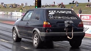 Mtech Motorsport R36 Golf Trying To Get 1300bhp Down The Track [upl. by Uchish697]