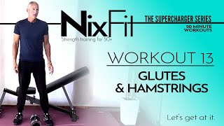 Glutes Hamstrings 20 min dumbbell workout Men women 50 60 plus NixFit best at home [upl. by Stafford]