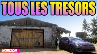 Forza Horizon 5  TROUVER TOUS LES TRESORS DE GRANGE  EMPLACEMENTS  LIEUX  ENDROITS  DECOUVERTE [upl. by Ahsotan11]