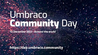 Umbraco Community Day [upl. by Yaresed]