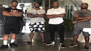 Paul Dawson amp Joe Mixon Workout With Adrian Peterson amp Melvin Gordon [upl. by Tybald]