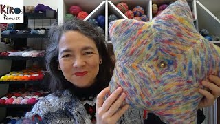 Kikos Knitting Podcast 37  Star pillow and crochet coasters [upl. by Nangatrad]