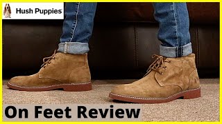 Hush Puppies  Detroit Chukka  Mens On Feet Boot Review [upl. by Marja]