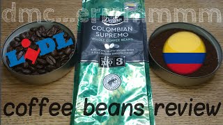 Lidl Deluxe Colombian Supremo Coffee Beans Review [upl. by Esemaj]