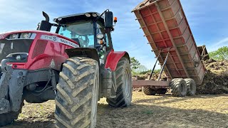 Last Of The Cows Out Mucking Out Sheds [upl. by Neelear]