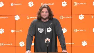 Clemson OL Blake Miller previews Stanford game [upl. by Ronnica]