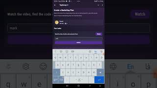 Create a Marketing Plan  task tapswap code  29 october  کد تسک تپ سواپ تپ سواپ [upl. by Aznarepse]