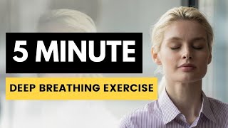 Diaphragmatic Breathing 5 Minute Deep Breathing Exercise for Beginners  Ep27 [upl. by Kirtap479]