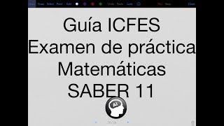 Matemáticas ICFES examen de práctica [upl. by Ynad]